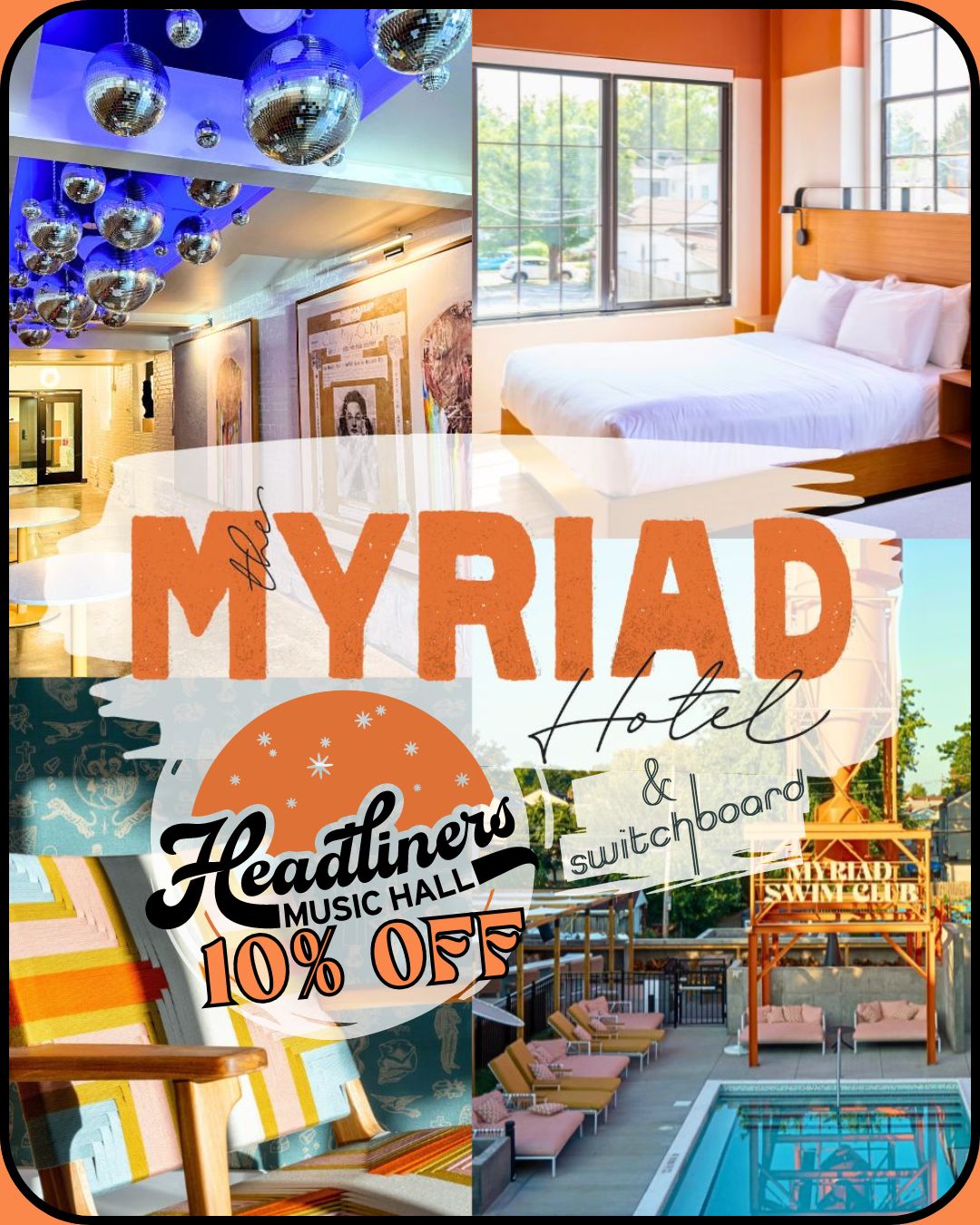 Myriad Hotel and Headliners partnership